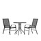 Flash Furniture 3PC Patio Set-23.5SQ Glass Table, 2 Black Chairs TLH-073A1303C-GG - alternate 6